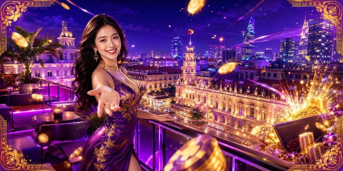Ánh đèn neon sôi động tại TP Hồ Chí Minh nơi người chơi High Roller trải nghiệm cá cược
