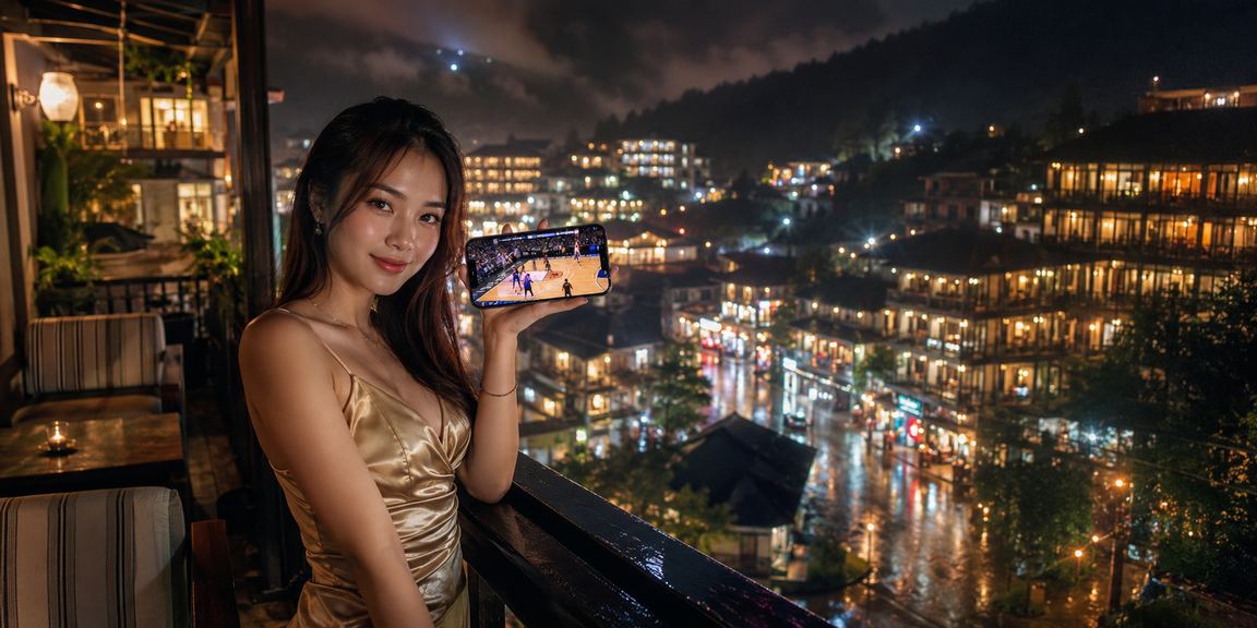 Người hâm mộ thể thao tại Sapa theo dõi kết quả cá cược bóng rổ